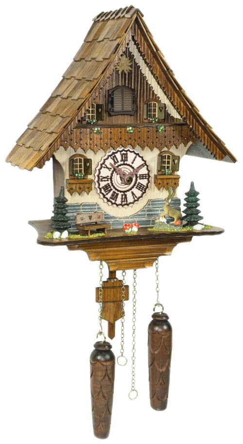 Ρολόι κούκος με χειροποίητη παράσταση αλπικού σπιτιού 35cm